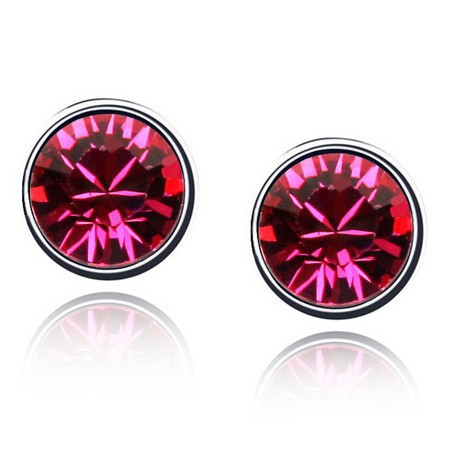 Náušnice Swarovski Elements Luxury pecky amarant